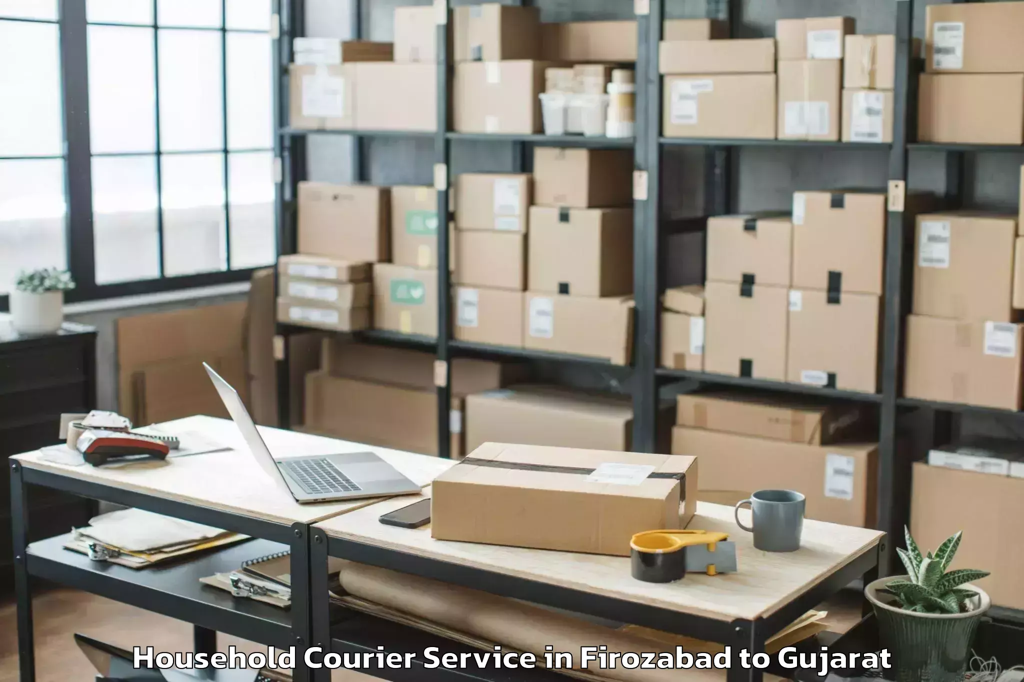 Hassle-Free Firozabad to Kanodar Household Courier